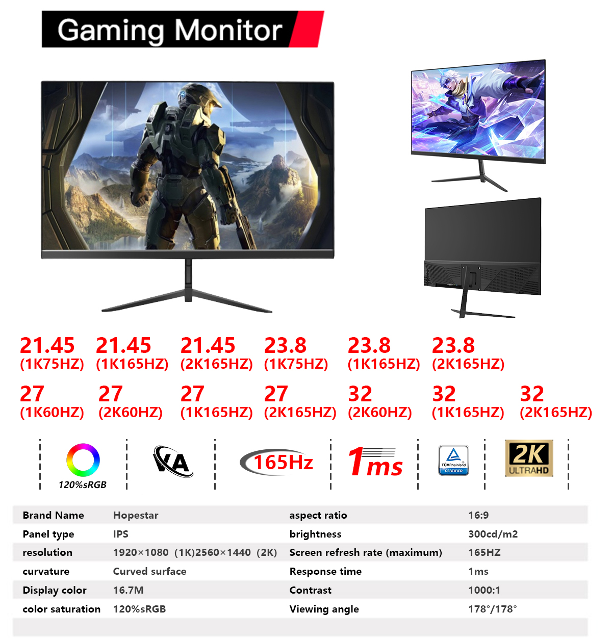 Custom gaming monitor, support OEM/ODM