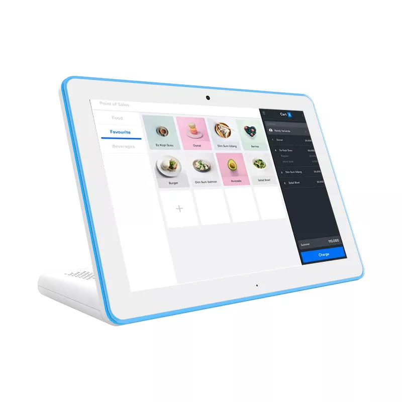 Source Factory 10.1 Inch L Shape Touch screen Bank Restaurant Ordering RJ45 NFC Desktop Android Tablet