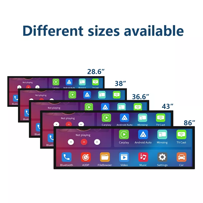 Customized 28.6 Inch High Resolution Android Rail Metro Information Lcd Display Screen