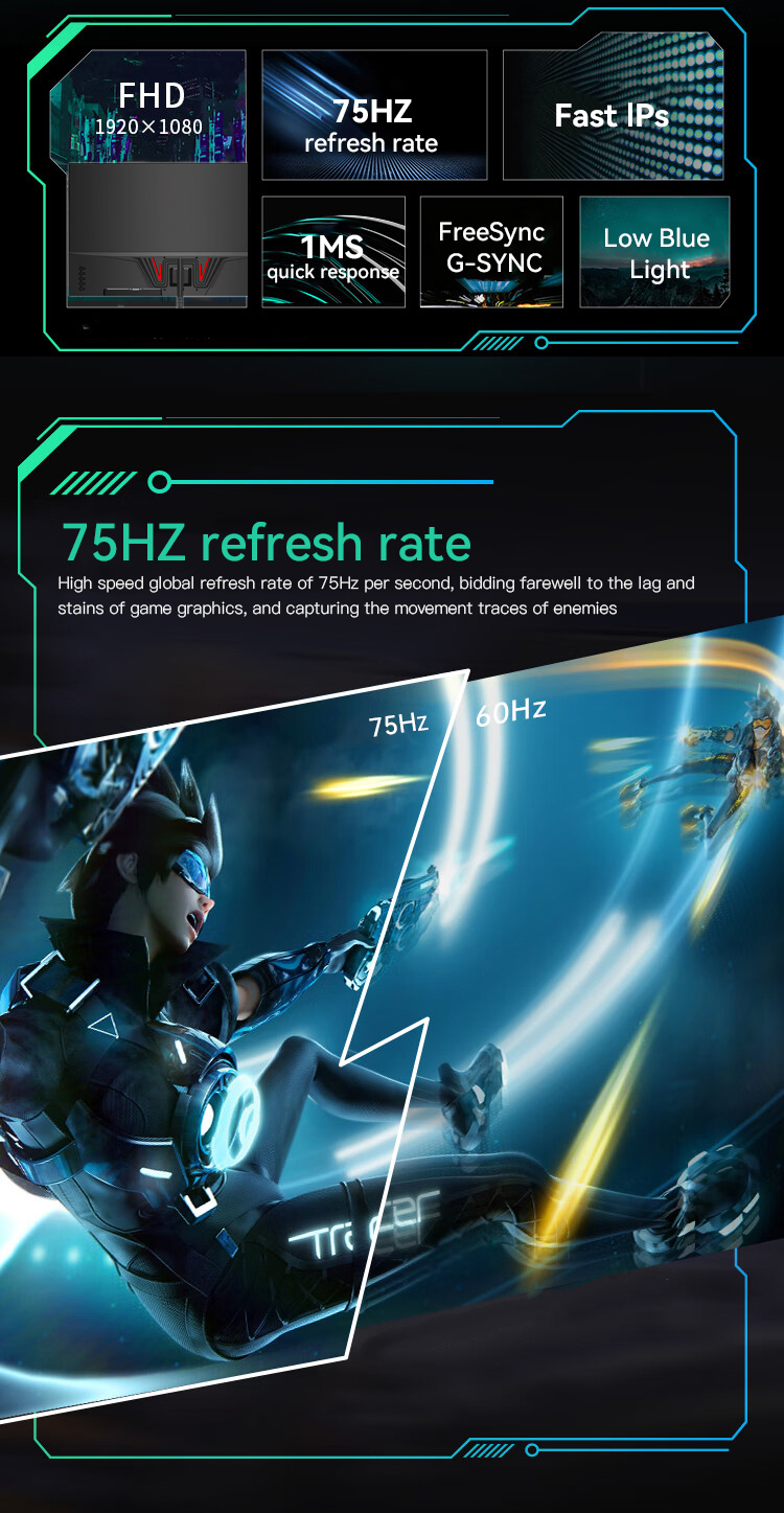 Custom esports computer monitor