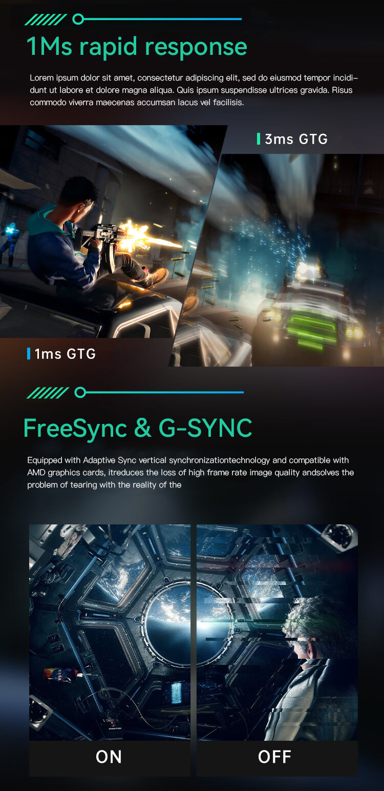 Custom esports computer monitor