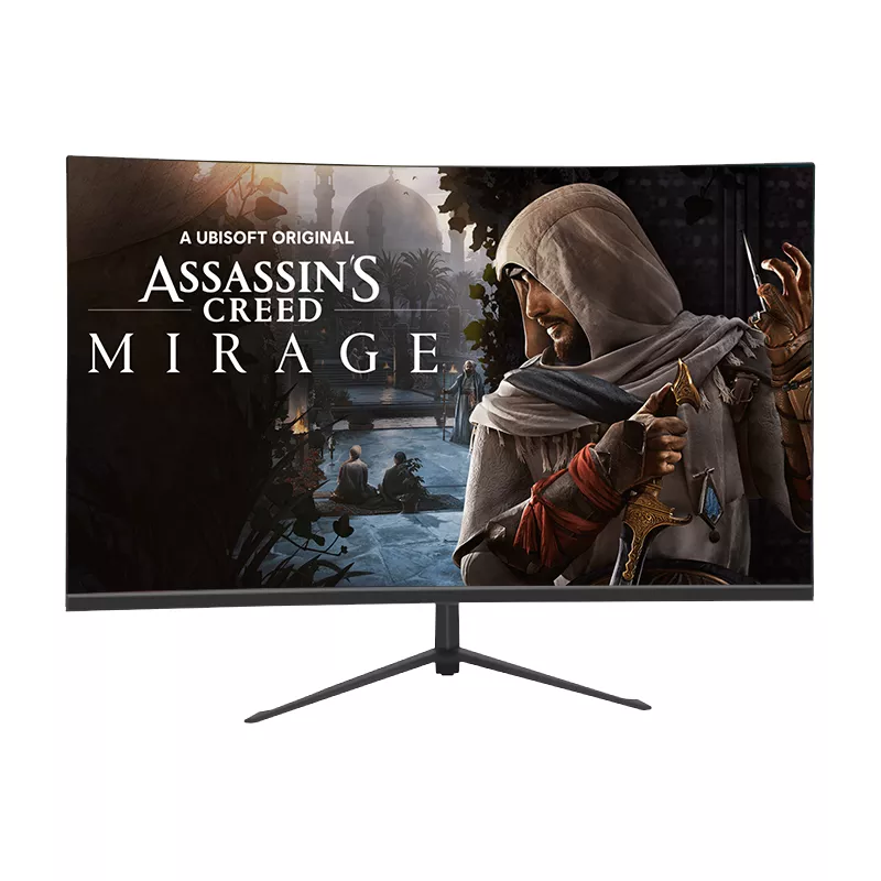 23.8 Inch Monitor Curved Screen 2560*1440 75Hz Rich Interface Led Monitor For Gaming