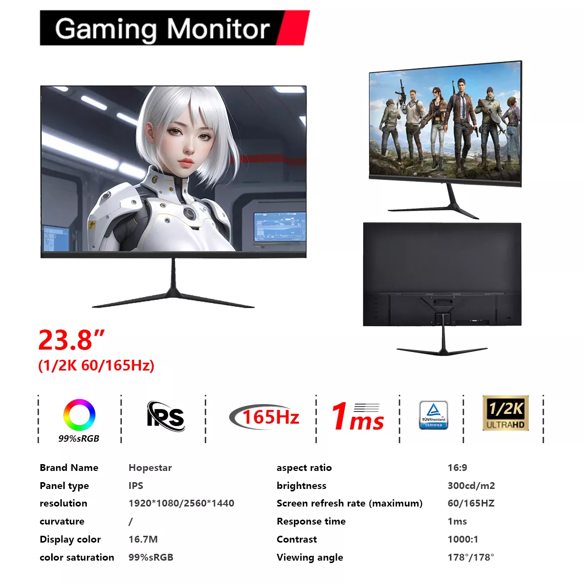 Custom gaming monitor, support OEM/ODM