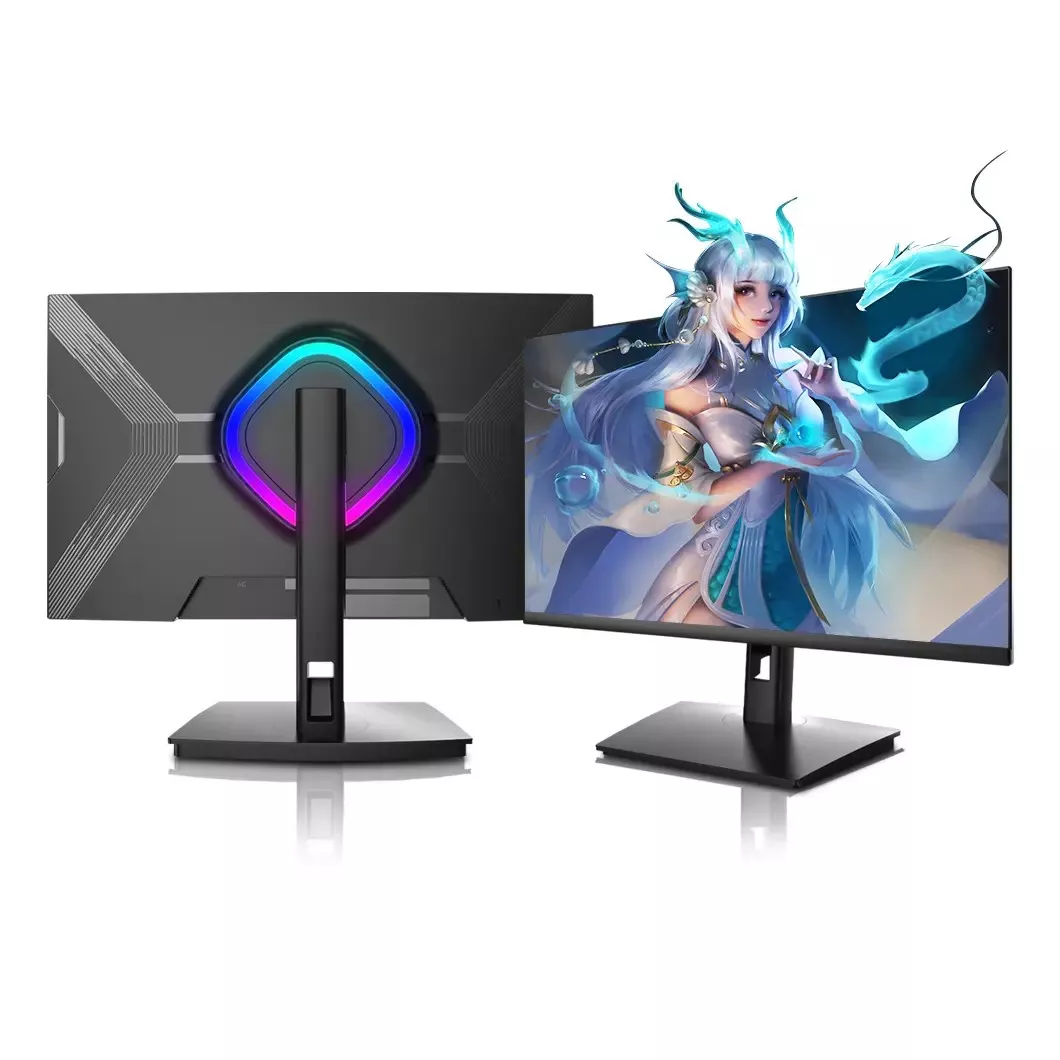 Hot Selling 23.8 Inch 27 Inch 75hz 100hz 165hz Frameless Design Wide Screen Display PC RGB Breathing Lamp Gaming Monitor