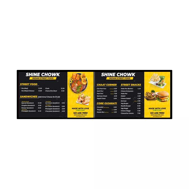 90-Inch Commercial Display Screen | Indoor Digital Signage for Retail & Restaurants