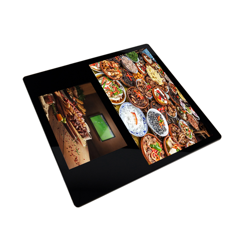 8 13.3inch dual screen android tablet touch Digital signage advertising machine POE NFC RJ45 restaurant Menu board